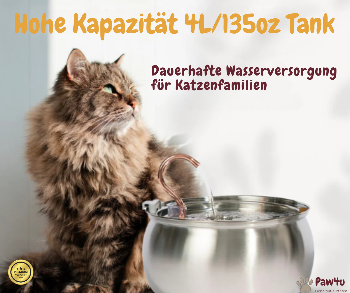 Jahresvorrats-Paket FreshDrop Katzenbrunnen (4L mit Kabel)