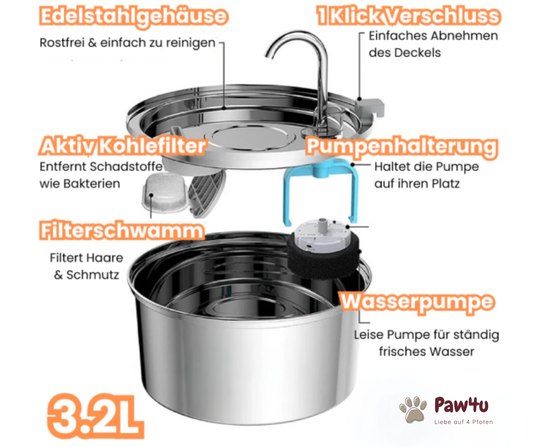 FreshDrop Katzenbrunnen 3.2L (mit Kabel)