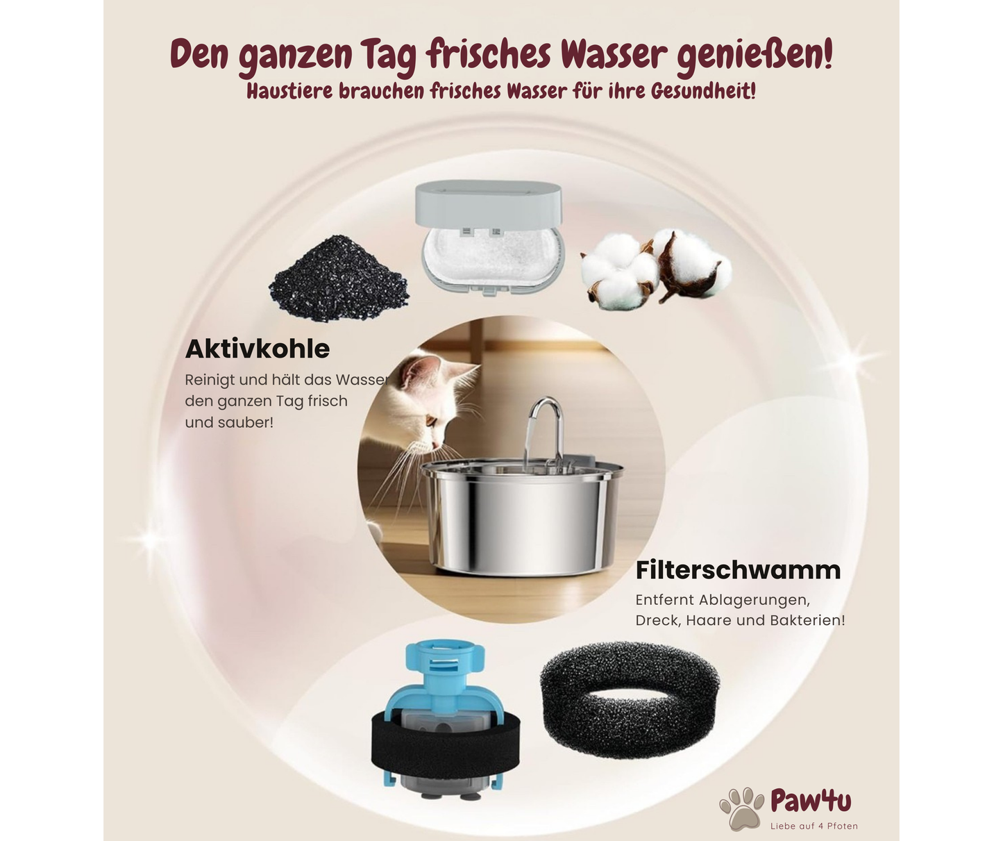 FreshDrop Katzenbrunnen 3.2L (mit Kabel)