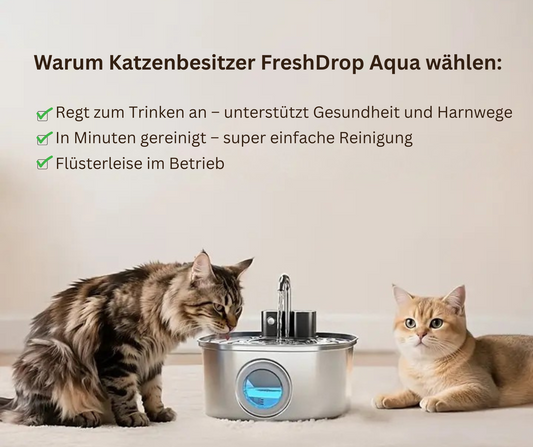 FreshDrop Aqua Katzenbrunnen (3,2L & kabellos)