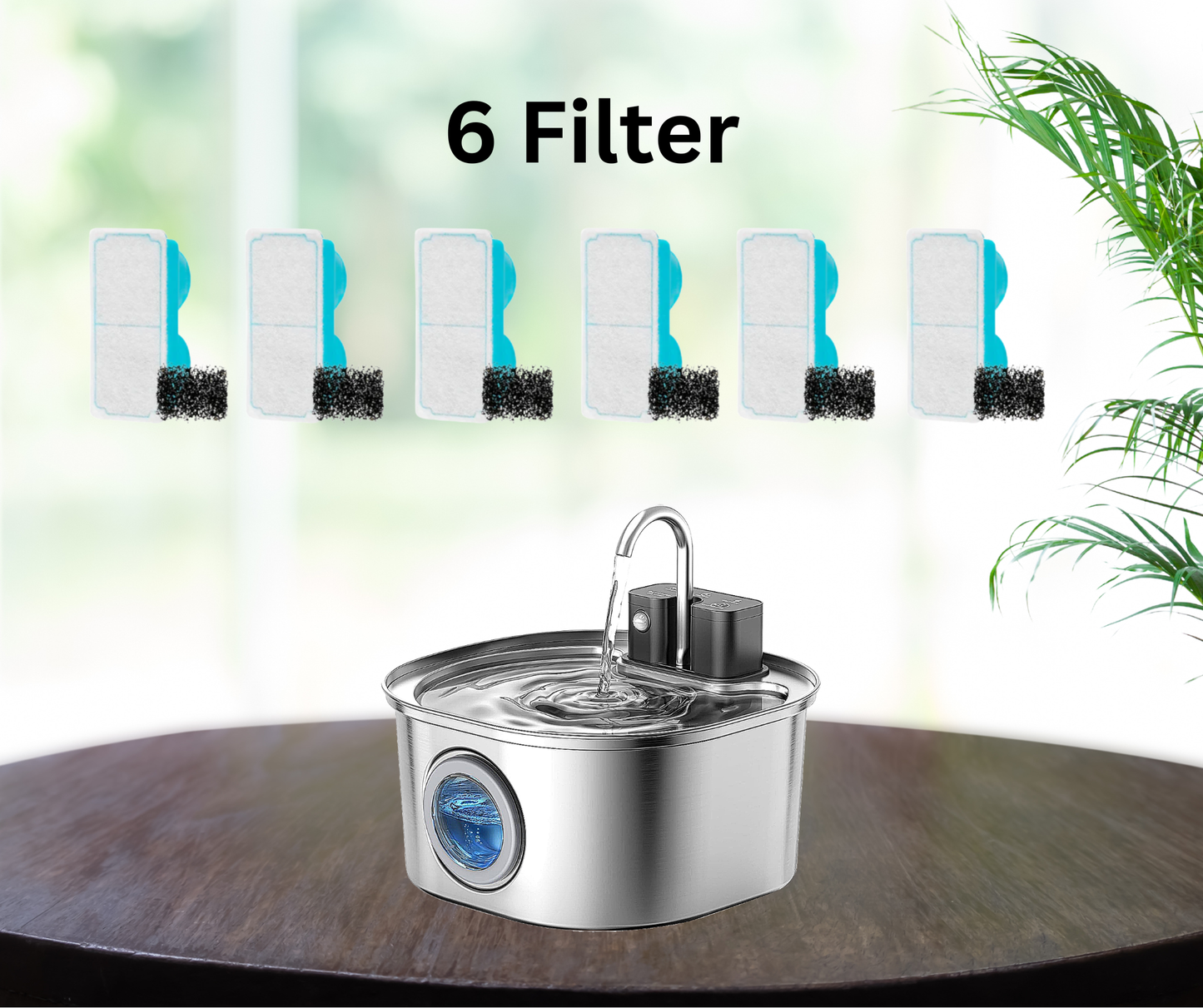 FreshDrop Aqua 6 Ersatzfilter für Katzenbrunnen (3,2L & kabellos)