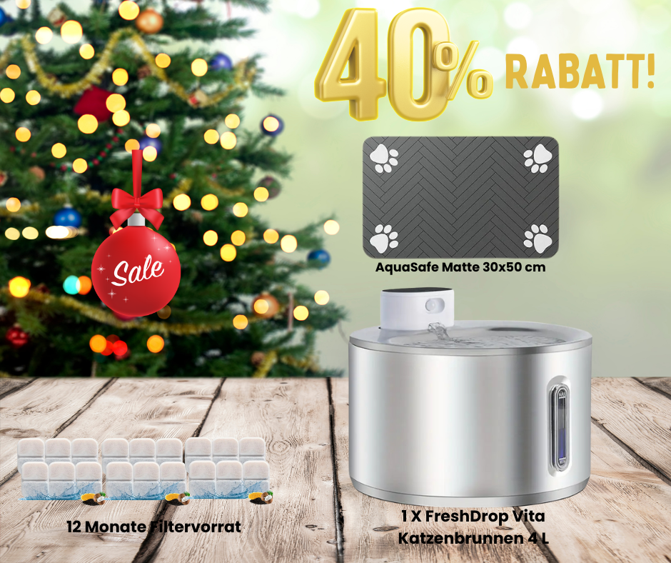 Jahresvorrats-Paket FreshDrop Vita Katzenbrunnen (4L & kabellos)