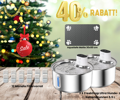 Starter-Set FreshDrop Ultra für Mehrtierhaushalte (5.5L & kabellos)