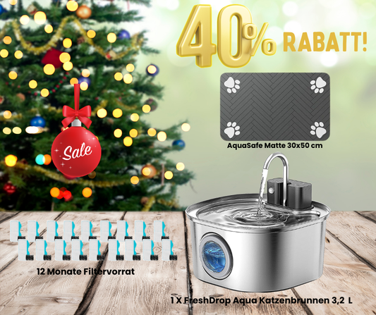 Starter-Set FreshDrop Aqua Katzenbrunnen (3,2L & kabellos)