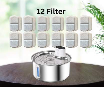 FreshDrop Ultra 12 Ersatzfilter für Hunde- und Katzenbrunnen (5.5L & kabellos)