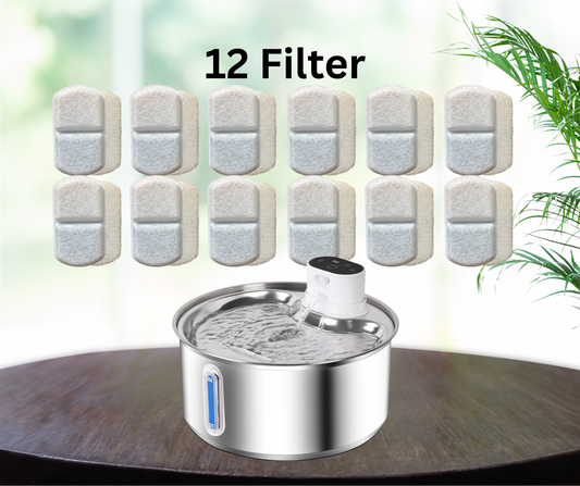 FreshDrop Ultra 12 Ersatzfilter für Hunde- und Katzenbrunnen (5.5L & kabellos)