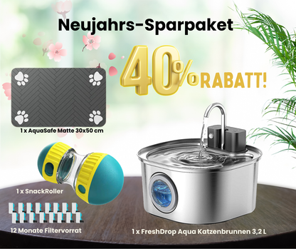 Starter-Set FreshDrop Aqua Katzenbrunnen (3,2L & kabellos)
