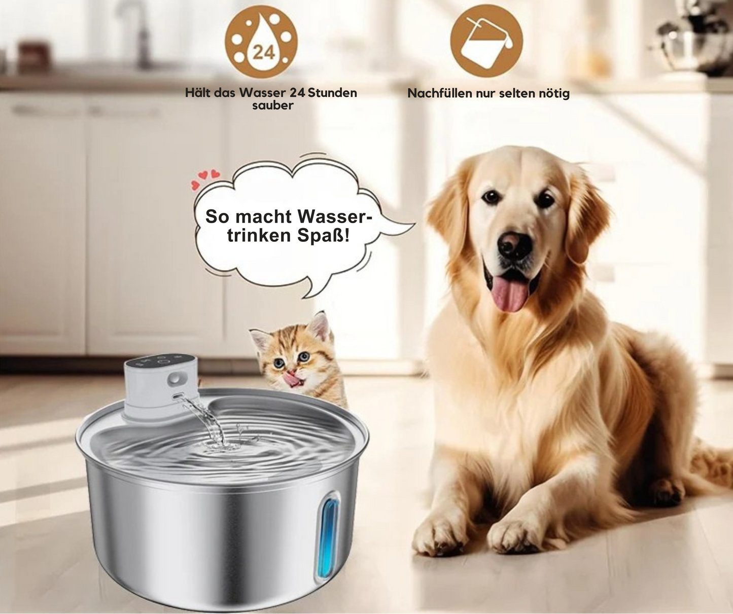 Neujahrs-Sale FreshDrop Ultra Hunde- & Katzenbrunnen (5,5L & kabellos) & Snackroller